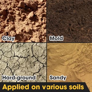 VASGOR Set of 5 Auger Drill Bit for Planting (1.6x16", 2x16", 2.6x16", 3x16", 3.5x16") - Easy Planter Garden Auger - Bulb & Bedding Plant Augers - Post Hole Digger for 3/8” Hex Drive Drill