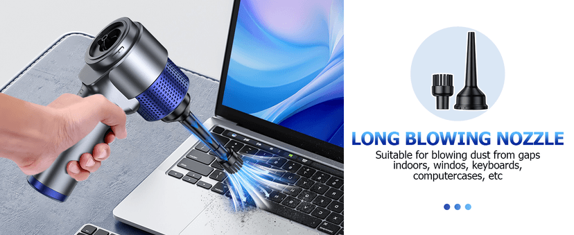 JONYJ Handheld Car Vacuum Cleaner Cordless, 16000PA Hand Held Vacuum Portable, 2 in 1 Air Duster and Mini Vacuum Cleaner Rechargeable with Led, Multi-Nozzles & Washable Filters for Home Office Car Pet