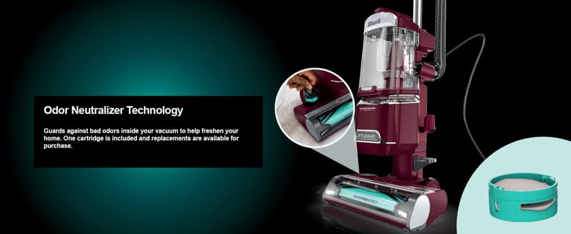 Shark DETECT Lift-Away Corded Upright Vacuum with Detect Technology, Self-Cleaning Brushroll for No Hair Wrap, Anti-Allergen Complete Seal, and Odor Neutralizer Technology, Burgundy, LA492