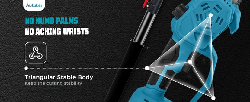 2-in-1 Cordless Pole Saw & 8'' Mini Chainsaw,Forest Ranger Approved Electric Handheld Chain Saw with 2× 21V 4.0Ah Rechargeable Batterie&Charger, Auto Oiling Multi-Angle,Max 16Ft Saw for Tree Trimming