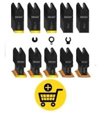 28PCS Oscillating Saw Blades, Professional Universal Titanium Multitool Blades for Wood Metal, Quick Release Multi Tool Blades Kits Compatible with Dewalt Ryobi Milwaukee Rockwell Fein