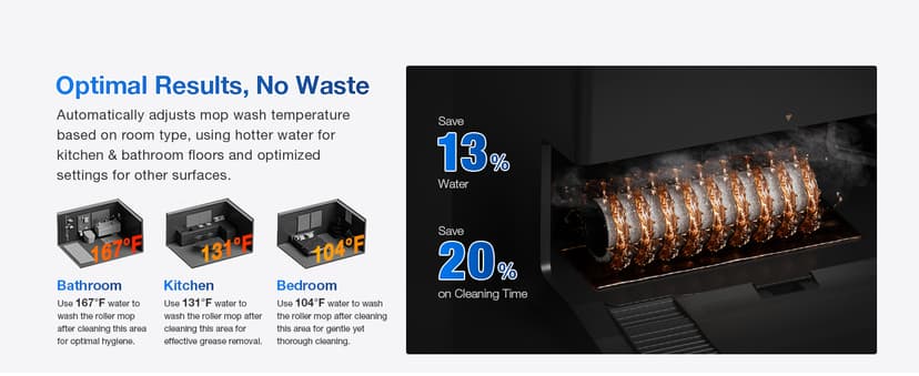 ECOVACS DEEBOT T80 Omni Robot Vacuum and Mop, 18,000Pa Suction, OZMO™ Roller Real-Time Mop Washing, Self-Emptying, Hot Air Drying, AI Navigation, Anti-Tangle Brush, for Pets, Carpets & Hard Floors