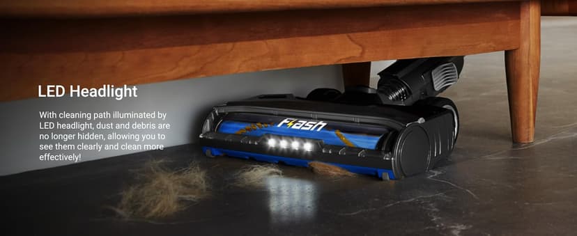 Eureka Corded Stick Vacuum Cleaner for Home Pet Hair, Lightweight Vacuum Cleaner with Powerful Suction for Carpet Tile and Hard Floor, Blue, NES520BL 2-in-1 Flash Handheld Vac