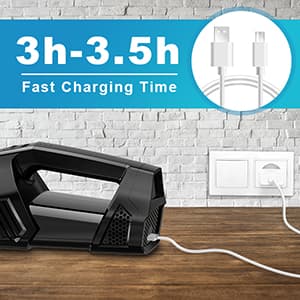 Handheld Vacuum Cordless Car Vacuum Portable with LED Light, High Power Suction, Lightweight Rechargeable Hand Vacuum, Hand Held Vacuum Cleaner for Car Home Office, Pet Hair, Black