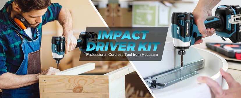 Impact Driver Kit,21V Max Torque 3095 In-lbs(350 N.m) Cordless Impact Driver Set with Two 2.0 Ah Battery, 1/4" Hex Chuck Power Impact Drill, 0-4000 RPM Variable Speed,10Pcs Bits,Toolboxes