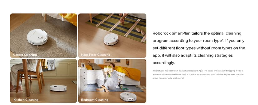 roborock Qrevo S Robot Vacuum and Mop, Self-Drying, Auto Mop Washing, 7000Pa Suction, Self-Emptying & Refilling, 10mm Mop Lifting, 200RPM Spinning Mops, Smart Obstacle Avoidance, White