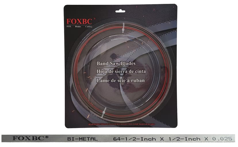 FOXBC 64-1/2 Inch Bandsaw Blades Metal Cutting, 64-1/2-Inch X 1/2" X 0.02" 14/18 TPI