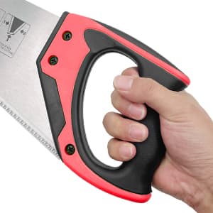14 in. Pro Hand Saw, 11 TPI Fine-Cut Soft-Grip Hardpoint Handsaw Perfect for Sawing, Trimming, Gardening, Cutting Wood, Drywall, Plastic Pipes, Sharp Blade, Ergonomic Non-Slip Handle (green)