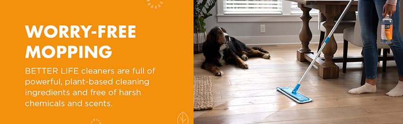 Better Life Floor Cleaner - Liquid Multipurpose Cleaner for Wood, Tile, Laminate, Vinyl, Bamboo - Hardwood Floor Cleaner for Mopping - Citrus Mint, 32 Fl Oz (Pack of 2)