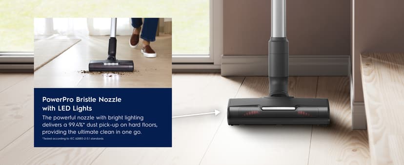 Electrolux Ultimate600 Cordless Stick Vacuum with PowerPro Bristle Nozzle and Larger Dust Bin Capacity, 50-Minute Run Time, 3 Power Modes, Denim Blue