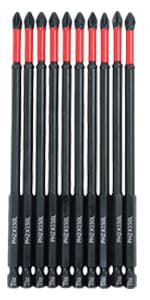 AUTOTOOLHOME 10 Pack Phillips PH2 Magnetic Anti Slip Screwdriver Bit Set 3-1/2" Length TS2 Anti-Slip Long Drill Bits Impact Driver Bits