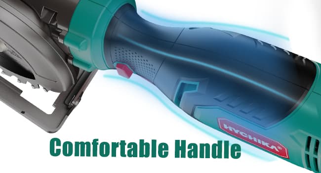 HYCHIKA 6.2A Mini Circular Saw with 3 Blades (4-1/2”), Compact Hand Saw Max 1-7/8" Cutting Depth, 3500RPM, Rubber Handle & 10ft Cord for Wood, Metal, Plastic, Tile