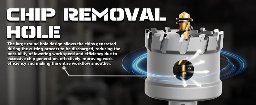 GSTK Upgrade Heavy Duty Carbide Hole Saw 14 Pcs,Metal Steel Hole Saw Drill Bit,TCT Hole Cutter,Alloy Hardness Upgrade, with 2*Extra Titanium Plated Pilot Center Drill and 2*L-Wrench