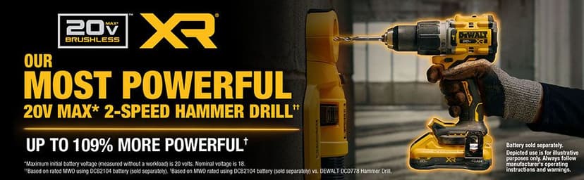 DEWALT 20V MAX XR® Brushless Cordless 1/2 in. Hammer Drill (Tool Only) (DCD806B)