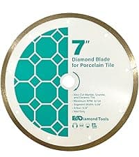 7" High Performance Diamond Saw Blades for Granite, Quartz, and Other Engineered Stones, 7/8"-5/8" Arbor