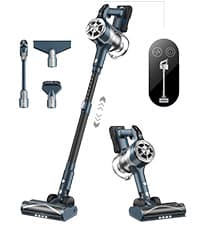 Belife BVC11 Cordless Vacuum Cleaner, 2 Detachable Battery, Max 80mins Runtime, 25Kpa 380W Brushless Stick Vacuum, Lightweight Vacuum for Home Hardwood Floor Carpet Pet Hair, LED Touch Display