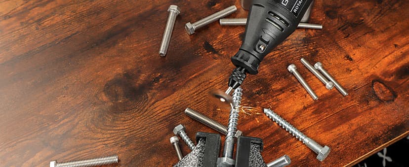 GOXAWEE Rotary Tool Kit with MultiPro Keyless Chuck and Flex Shaft -140pcs Accessories Variable Speed Electric Drill Set for Handmade Crafting Projects and DIY Creations