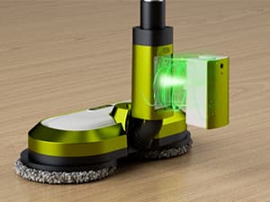 Cordless Electric Mop, Electric Spin Mop with LED Headlight and Water Spray, Up to 60 mins Powerful Floor Cleaner with 300ml Water Tank & Detachable Battery, Super Quiet Cleaning & Waxing