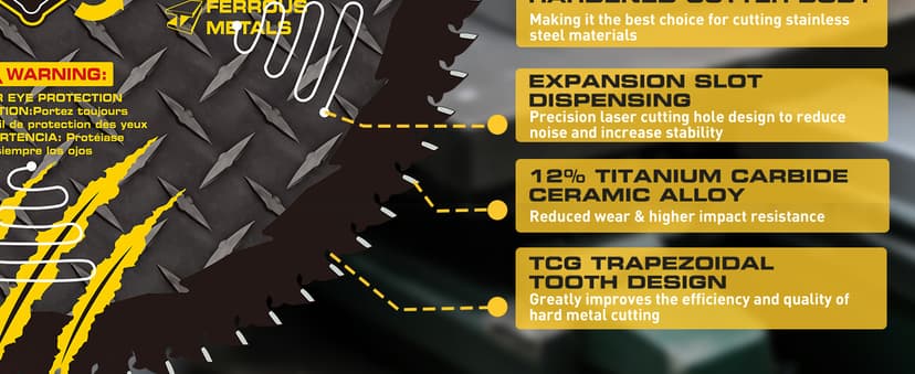 14BLADEST Blade for Cutting Mild Steel with 1" Arbor, for Circular and Chop Saws, No Heat, No Burrs & Virtually No Sparks, Carbide-Tipped TCT Blade for Cold Metal Cutting,14-Inch x 72-Tooth