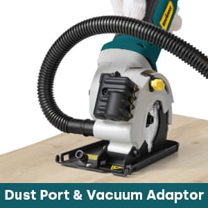 Enventor Mini Circular Saw, 4.8A Electric Circular Saws Corded with Laser Guide, 4000RPM, 3 Saw Blades 3-3/8" Max Cutting Depth 1-1/16", Compact, Power for Wood, Soft Metal, Tile, Plastic