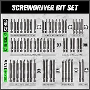 SWANLAKE 232PCS Ultimate Screwdriver Bit Set,Chrome Vanadium Steel Driver Bit Set, Includes Security Bits,Nut Driver, Ratchet Wrench and Bits Holder