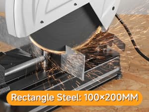 Hoteche 14-Inch Metal Cutting Chop Saw 2600W Heavy-Duty Electric Cut Off Machine with Saw Blade