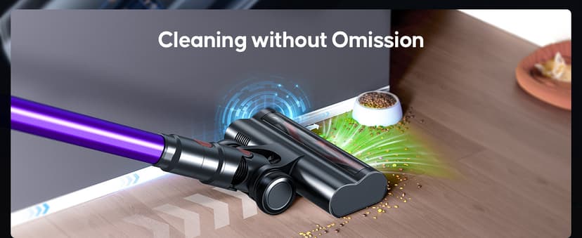 Cordless Vacuum Cleaner, 550W 45KPA 60Mins Vacuum Cleaners for Home, Anti-tangle Stick Vacuum with Rechargeable Battery, Build-in Aromatherapy, Handheld Vacuum Cleaner for Pet Hair/Carpets/Hard Floors