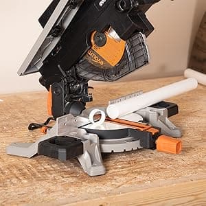 Evolution R8MTS | 8-1/4” Convertible Miter/Table Saw | Multi-Function Saw | 0-45° Bevel & +/- 45° Miter | Multi-Material Cutting: Wood, Plastic, Metal | Compact, Powerful 12A Motor | TCT Blade Incl