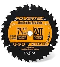 POWERTEC Circular Saw Guide Rail System – Rip-Cut Edge Guide Track for Straight Cuts in Plywood, Sheet Goods & Panels – Fits Left & Right Circular Saws – Portable Cutting Jig for Woodworking (72093)