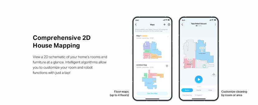 Tapo Ultra-Slim LiDAR Smart Navigation Robot Vacuum and Mop with Self-Emptying Dock, 5300Pa Max, 97%+ Dust Pickup Rate, Self-Charging, Compatible with Alexa & Google Home, RV20 Max Plus