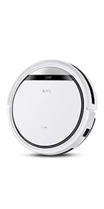 ILIFE V3s Pro Robot Vacuum Cleaner, Tangle-free Suction , Slim, Automatic Self-Charging Robotic Vacuum Cleaner, Daily Schedule Cleaning, Ideal For Pet Hair,Hard Floor and Low Pile Carpet,Pearl White