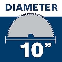Bosch DCB1072CD 10 In. 72 Tooth Edge Circular Saw Blade for Composite Decking