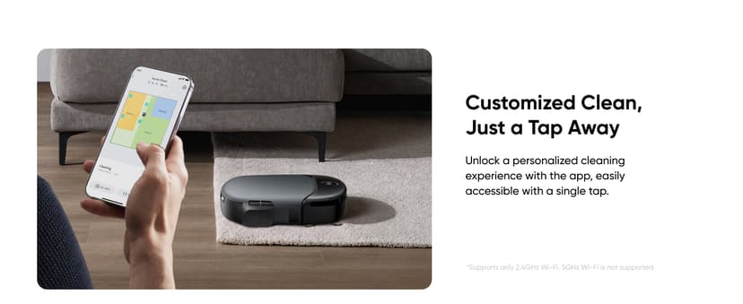 eufy S1 with All-in-One Station, HydroJet Robot Vacuum and Mop Combo, 8,000 Pa Suction, Smart Obstacle Avoidance, Multi-Level Mapping, Mop Auto-Retraction, Perfect for Pet Hair