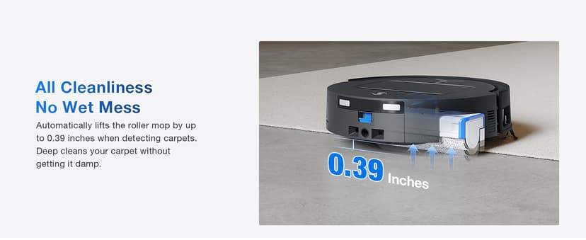 ECOVACS DEEBOT T80 Omni Robot Vacuum and Mop, 18,000Pa Suction, OZMO™ Roller Real-Time Mop Washing, Self-Emptying, Hot Air Drying, AI Navigation, Anti-Tangle Brush, for Pets, Carpets & Hard Floors