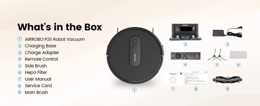 AIRROBO Robot Vacuums with 2800Pa Suction, 3-inch Slim Body, Gyroscope Navigation, Remote & App Control, 600ML Dustbin, Automatic Recharge – Ideal Robot Vacuums Cleaner for Homes