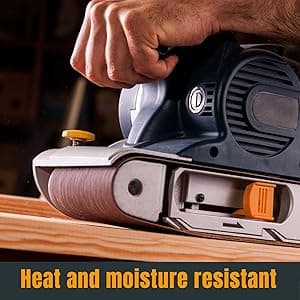 POWERTEC 3 x 21 Inch Sanding Belts, 10PK, 80 Grits Aluminum Oxide Sandpaper, 3x21 Sanding Belt for Portable Belt Sander, Woodworking, Paint Sanding, Metalworking, Rust Removal, Polishing (110430)