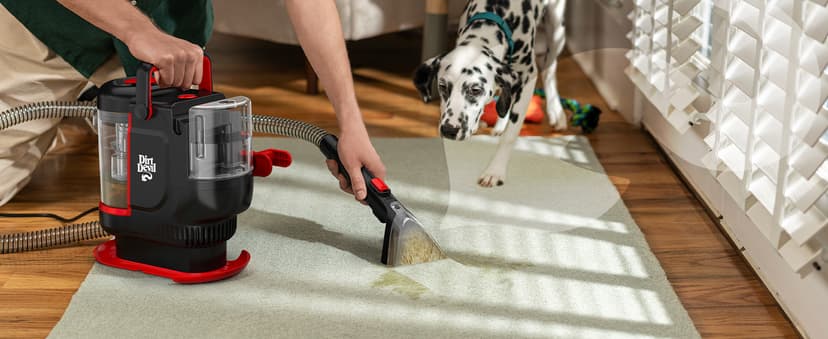 Dirt Devil Portable Spot Cleaner Machine for Carpet and Upholstery, Powerful Suction Spot Cleaning Machine with Versatile Tools, Pair with Dirt Devil Portable Spot Cleaner Solution