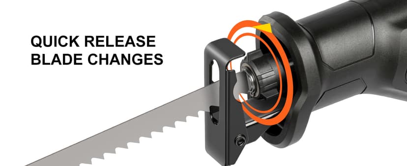 120V Reciprocating Saw, 6.0 Amp Variable Speed Corded Reciprocating Saw with 4/5" Stroke Length, 3000 SPM and 4-1/2" Max for Wood, Metal, PVC Pipe Cutting