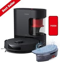 Yeedi C12 Robot Vacuum Cleaner and Mop, 8000Pa Strong Suction, ZeroTangle Brush, Smart Navigation, Self-Charging, White