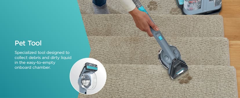 Shark StainStriker Portable Carpet Upholstery & Area Rug Cleaner, Bonus XL Tool & Full-Size Cleaning Solution, Stain & Odor Remover, Perfect for Car Interiors, 4 Cleaning Tools, Nordic Blue, PX202BRN