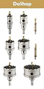 13PCS Bi-Metal Hole Saw Kit with Drill Bits, Carbide Hole Saw Set for Thin Metal and Wood, Cutting Diameter 3/4'' to 3''