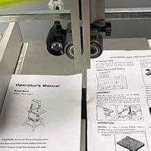 10718, 10-Inch Wood Band Saw 3.4 Amp 2-Speed Vertical Wood Bandsaw with Stand