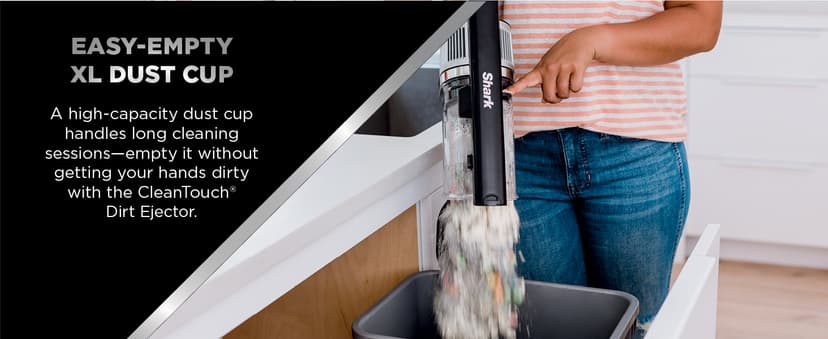 Shark Vertex Pro Cordless Vacuum Cleaner with HEPA Filter, Lightweight, Portable, Removable Handheld, Self Cleaning DuoClean PowerFins, 120-min Runtime, IQ Display, Black/Silver, IZ682H