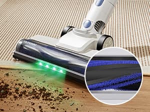 Ultenic Cordless Vacuum Cleaner, 45KPa 500W Motor Stick Vacuum Rechargable,Green Light for Dust Detection, Self Standing Design with 1L Dust Cup, Stick Vacuum for Home, Pet Hair, Hardwood Floors