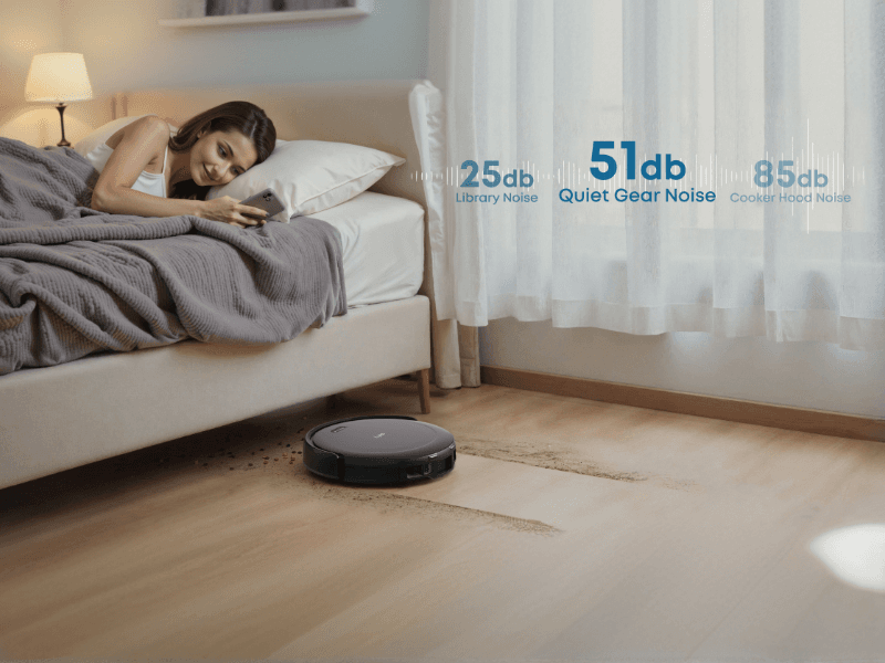 eufy Robot Vacuum C10 with Self Emptying Station, Up to 60 Days Hands Free Cleaning, Edge Expansion Brush, 4000Pa Powerful Suction, 2.85-Inch Ultra-Slim Body, Smart Mapping, Lidar Navigation