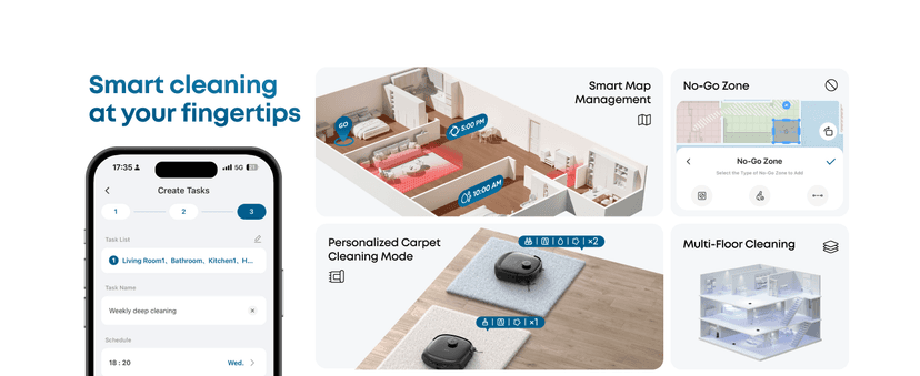eufy E28 Omni Robot Vacuum and Mop Combo,HydroJet System,with Portable Deep Cleaner for Carpet,20,000Pa Turbo Suction,Zero-Tangling,Corner to Edge Deep Cleaning,with auto All-in-One Station