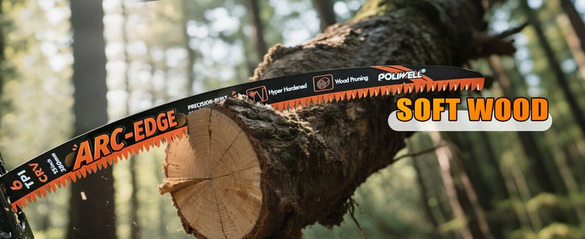 POLIWELL 15 Inch Japanese Teeth Reciprocating Saw Blade,Arc-Edge Wood Pruning Saw Blades for Tree Trimming,6TPI Saw Blades for Wood Cutting & Branch Pruning,3 Pieces