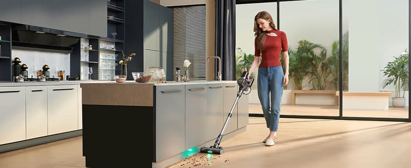 Ultenic Cordless Vacuum Cleaner, 500W 45Kpa Stick Vacuum with Car Dashboard Screen, Tangle-Free Brush for Pet Hair, Max 45mins Runtime, LED Display Tools for Hard Floor, Carpet, Car Cleaning, U12