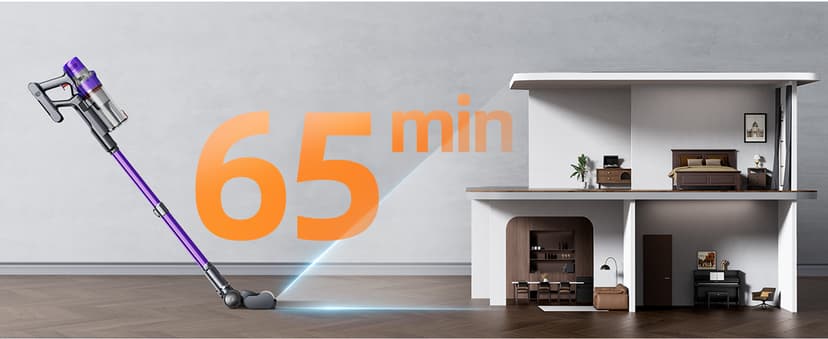 Cordless Vacuum Cleaner, 550W 45KPA 60 Mins Runtime Vacuum Cleaners for Home, Stick Vacuum with Self-Standing, Wall Mount Charging and Intelligent Auto Mode, Handheld Vacuum for Pet Hair/Carpet/Floor