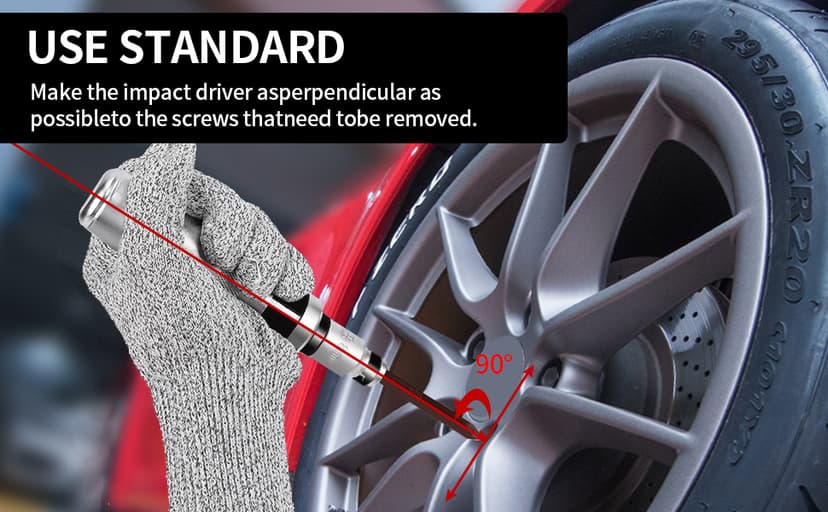 1/2" Hand Manual Reversible Impact Driver Set Extractor-12 PCS Impact Screwdriver S2 Steel Much More Durable Disengage Rusted Fasteners (Short Impact Screwdriver)